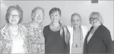  ?? COURTESY OF CLAUDIA VILLEMAIRE ?? Pictured from Left to Right: Louise Fletcher, Cecily Mills, Marlene Hayes, Claudia Villemaire and Ann Maceachren.