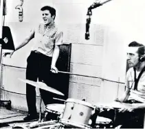  ??  ?? Fontana (right): his use of the snare drum on Hound Dog was hugely influentia­l