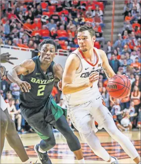  ?? [DEVIN LAWRENCE WILBER/TULSA WORLD] ?? Oklahoma State's Thomas Dziagwa (4) could climb up the program's record books Wednesday against Baylor.