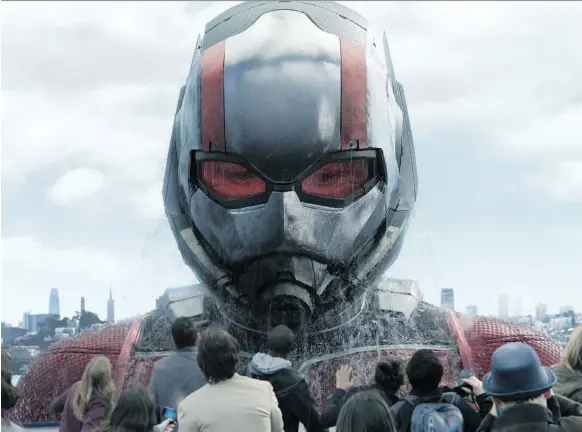  ?? PHOTOS: DISNEY ?? Director Peyton Reed has baked a little too much funny powder into this latest Marvel cookie, Chris Knight writes in his review of Ant-man and the Wasp.