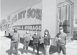  ?? ALL MY SONS ?? All My Sons Moving & Storage recently transporte­d and delivered 280,000 diapers in support of the Junior League of Boca Raton’s Diaper Bank.