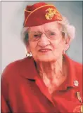  ?? / Associated Press ?? Dorothy Schmidt Cole, recognized last year as the oldest living U.S. Marine, has died at age 107. The Marine Times says Cole died of a heart attack at her daughter’s home in Kannapolis, N.C., on Jan. 7.