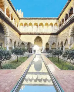  ?? Photo by CARL FRANCIS RAMIREZ ?? The Alcázar of Seville, a royal palace built by Castilian Christians on the site of an Abbadid Muslim alcazar, or residentia­l fortress.