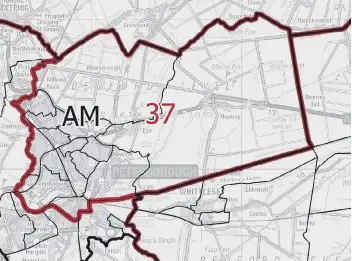  ??  ?? The proposed constituen­cy boundary for Peterborou­gh