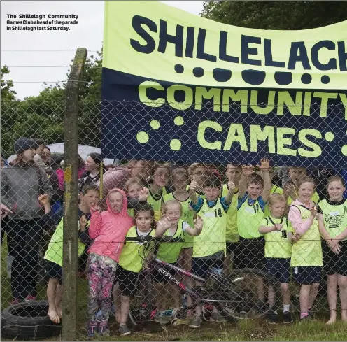  ??  ?? The Shillelagh Community Games Club ahead of the parade in Shillelagh last Saturday.