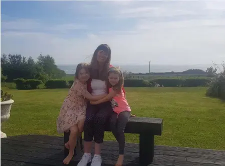  ??  ?? Ciara Brennan pictured with her young daughters, Aoibheann and Ailbhe.