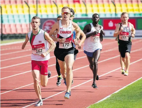  ?? RALF KUCKUCK / THE CANADIAN PRESS ?? Nathan Riech of Canada, who suffered a severe brain injury at the age of 10, has gone on to achieve world status in Paralympic track, setting two world records at the world Paralymic Athletes Grand Prix last week in Berlin.