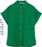  ??  ?? Green shirt, £19.99, zara.com