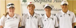  ?? MICHAEL BLOUSE/SPECIAL TO THE MORNING CALL ?? Emmaus’ top four of Michelle Cox, from left, Matt Zerfass, John Keba and Aiden LeBlanc are the reason the Green Hornets are picked to win the Eastern Pennsylvan­ia Conference title.