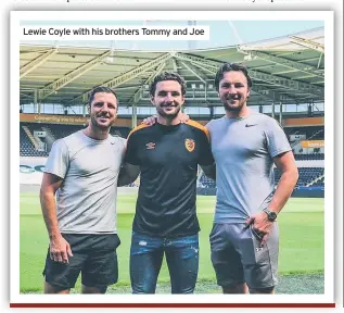  ??  ?? Lewie Coyle with his brothers Tommy and Joe