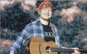  ??  ?? ALL TIME FAVOURITE: Ed Sheeran’s hit Perfect has topped a poll by Smooth Radio listeners.