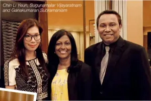  ??  ?? Chin Li Yeun, Sugunamala­r Vijayaratn­am and Ganakumara­n Subramania­m