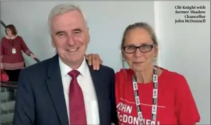  ??  ?? Cllr Knight with former Shadow Chancellor John McDonnell