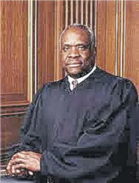  ??  ?? Judge Clarence Thomas