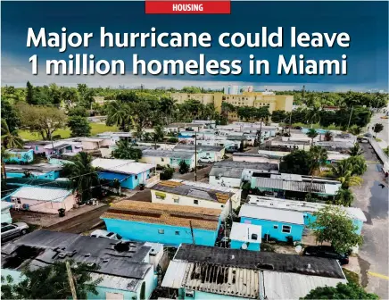  ?? PEDRO PORTAL pportal@miamiheral­d.com ?? Aerial view of the Little River Mobile Home Park in Miami.