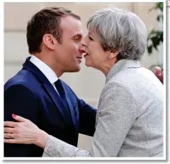  ??  ?? Summit: Mrs May and Mr Macron will meet tomorrow