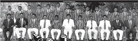  ??  ?? Ananda College team