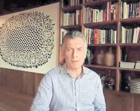  ?? Zoom ?? Macri, en el encuentro virtual con dirigentes de Pro