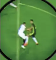  ??  ?? Clash: Ronaldo flicks a boot at Murillo