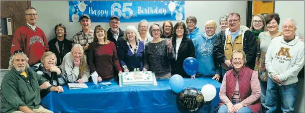  ?? Submitted photo ?? Back row: Dave Kelly, Faron Hatcher, Rory Gabel , Ed Didier, Kari Jones , Roxanne Trzpuc , Tammy Devitt , Juleen Cruff , Lori Hook Heath, Kathy Mitzel Bailey, Barry Devitt. Front row: Brian Heath, Connie Maresh , Ann Lockwood , Linda Austin , Rose Greb , Jean Kennedy Schaefer, Jodee Ukestad , Jill Munkeby Benson, Kelly Tabor, Tami Kratz. Scott Holm left before the picture and Mel Berger came after the pic.