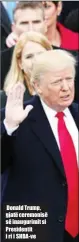  ??  ?? Donald Trump, gjatë ceremonisë së inaugurimi­t si Presidenti­t i ri i SHBA- ve