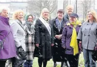  ??  ?? ●●A flag was raised outside Rochdale town hall to celebrate the centenary of women being given the vote in the UK