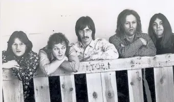  ?? Provided by Colorado Music Hall of Fame ?? Poco, seen here in an undated photo, included, from left, Richie Furay, Rusty Young, George Grantham, Paul Cotton and Timothy B. Schmit. The band was inducted into the Colorado Music Hall of Fame in 2015.