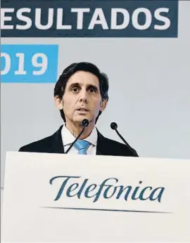  ??  ?? El presidente ejecutivo de Telefónica, José María Álvarez-palleteep