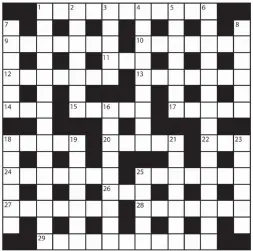  ?? No 15,458 ?? PRIZES of £20 will be awarded to the senders of the first three correct solutions checked. Solutions to: Daily Mail Prize Crossword No. 15,458, PO Box 3451, Norwich NR7 7NR. Entries may be submitted by second-class post. Envelopes must be postmarked no...