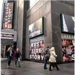  ??  ?? In this file photo a poster outside the Broadway Theater advertises West Side Story in New York City.