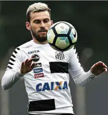  ?? Ivan Storti/SantosFC ?? Meia Lucas Lima durante treinament­o no CT do Santos