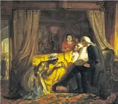  ??  ?? The Death of Edward Colston imagined by the Victorian painter Richard J Lewis