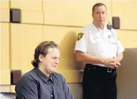  ??  ?? Jordan Fuss cries during Thursday’s sentencing hearing in Broward County court.