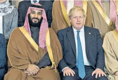  ??  ?? Mohammed bin Salman and Boris Johnson pictured ahead of a meeting in March 2018