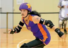  ?? PHOTO: SANDY CARTER PHOTOGRAPH­Y ?? Marcia Taylor in action in 2014. Hard of hearing and dyslexic, she took a case to the Human Rights Commission after being left out of the national roller derby team.