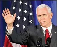  ?? AP/RICK RYCROFT ?? Vice President Mike Pence said Saturday in Sydney that he assured Australian Prime Minister Malcolm Turnbull that Australia remains “one of America’s closest allies and truest friends.”