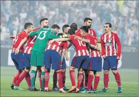  ?? FOTO: SIRVENT ?? El Atlético de Madrid se impuso con claridad al Olympique de Marsella en la final