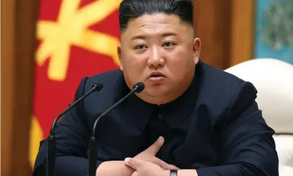  ??  ?? Kim Jong-un (pictured in April) said the man was shot as part of measures to prevent people bringing Covid into the country. Photograph: KCNA VIA KNS/AFP/Getty Images