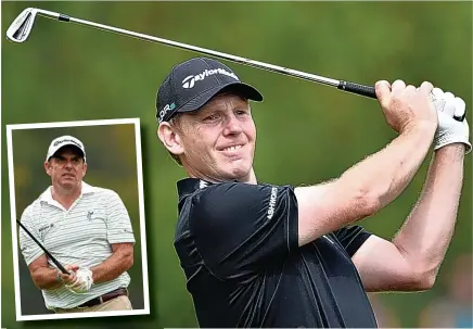  ?? GETTY IMAGES ?? So close: Gallacher plays an approach yesterday but now his fate is in the hands of McGinley (inset)