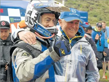  ?? Picture: ANDREW STONE ?? ENDURO BOSS: Graham Jarvis, pictured here after celebratin­g his 2013 Roof of Africa win, will be back to defend his crown after winning last year’s title too