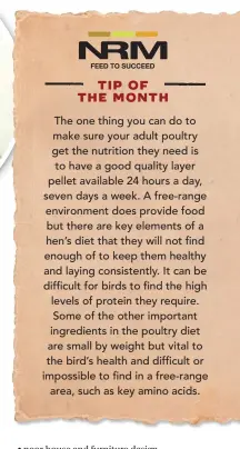  ??  ?? • poor house and furniture design • inadequate cleaning and disinfecti­on • season, temperatur­es and humidity • delayed treatment Source: Hegelund and Sørensen, 2007