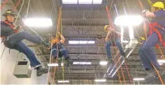  ?? COURTESY PHOTO ?? Santa Fe County firefighte­rs train on rope rescue systems. The county is planning on hiring 24 firefighte­rs.