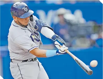  ?? ?? El infielder se ha convertido en gran aporte en la ofensiva de las Rays.