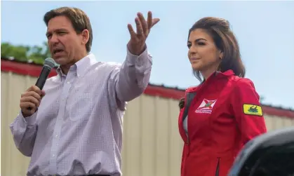  ?? ?? Ron and Casey DeSantis in Tulsa, Oklahoma, on 10 June. Photograph: Daniel Shular/AP