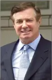  ?? Associated Press photo ?? In this May 23 file photo, Paul Manafort, President Donald Trump’s former campaign chairman, leaves the Federal District Court after a hearing in Washington.