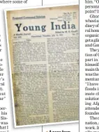  ?? HT ARCHIVES ?? A page from the Young India paper, dated July 16, 1931.