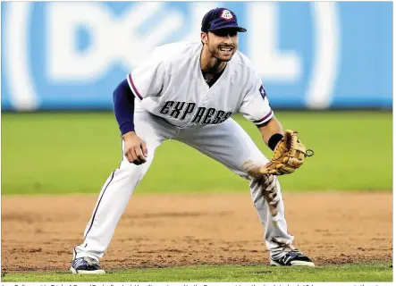  ?? JAMIE HARMS / FOR AMERICAN-STATESMAN ?? Joey Gallo, sent to Triple-A Round Rock after Josh Hamilton returned to the Rangers, put together back-to-back 40-homer seasons in the minor leagues. Just 21, he already owns the fourth-longest homer in the history of the Rangers’ Globe Life Park.