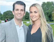  ?? GETTY IMAGES FILES ?? Donald Trump Jr. and Vanessa Trump are seen on Sept. 21, 2017. Vanessa Trump was taken to hospital on Monday after opening a letter containing a white powder, which was later found not to be dangerous.
