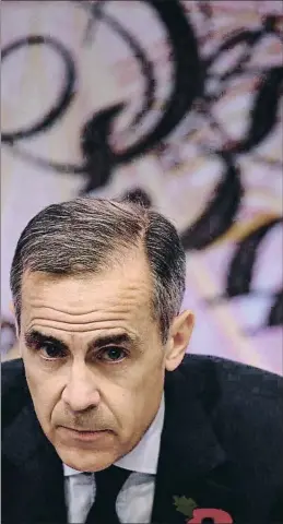  ?? STEFAN ROUSSEAU / AP ?? El governador del Banc d’Anglaterra, Mark Carney