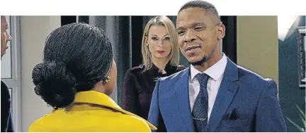  ?? /SUPPLIED ?? Bongile Mantsai in character as Mthunzi Mayisa on e.tv’s Scandal!.